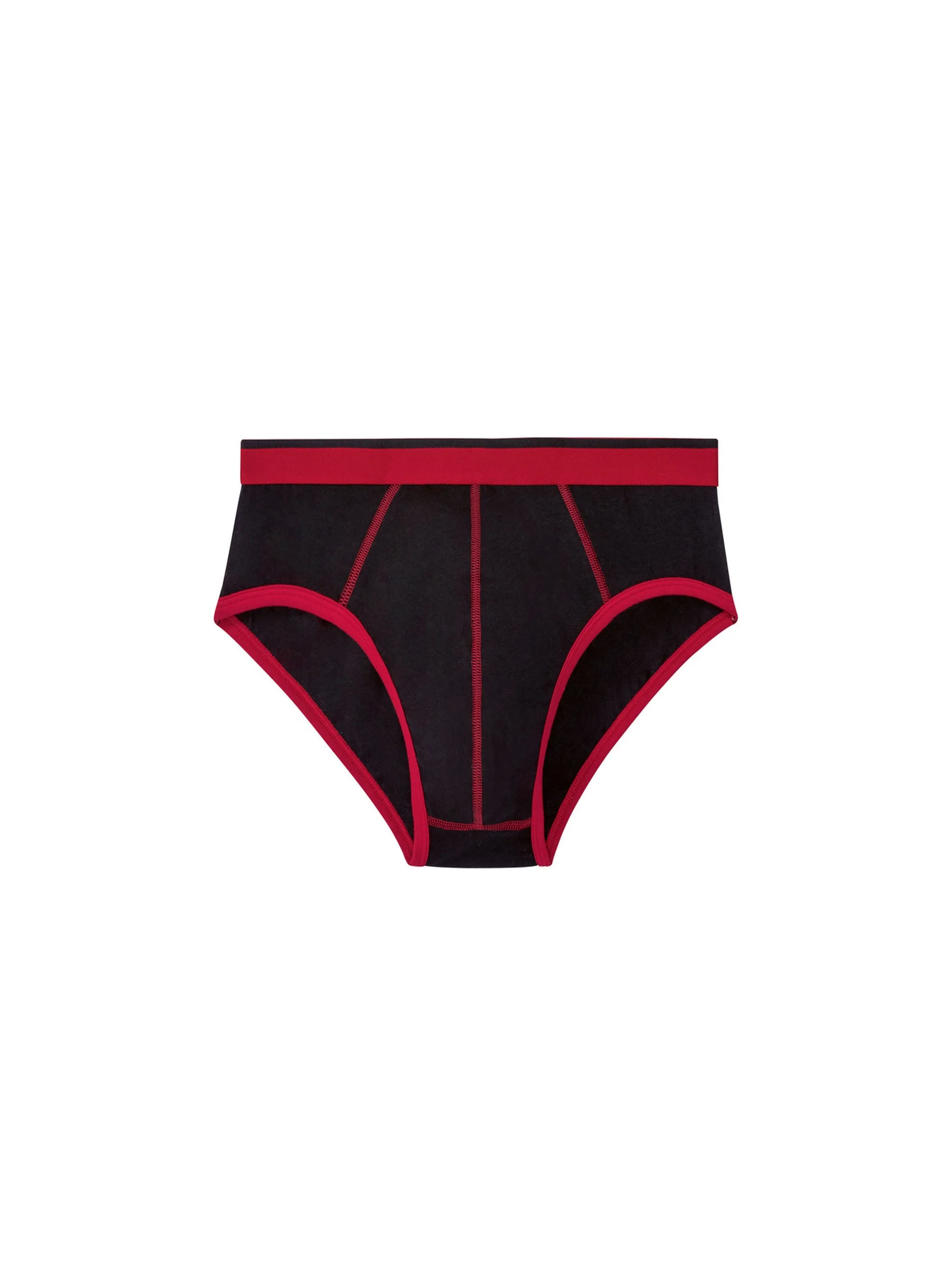 Men's Brief,Black/Red