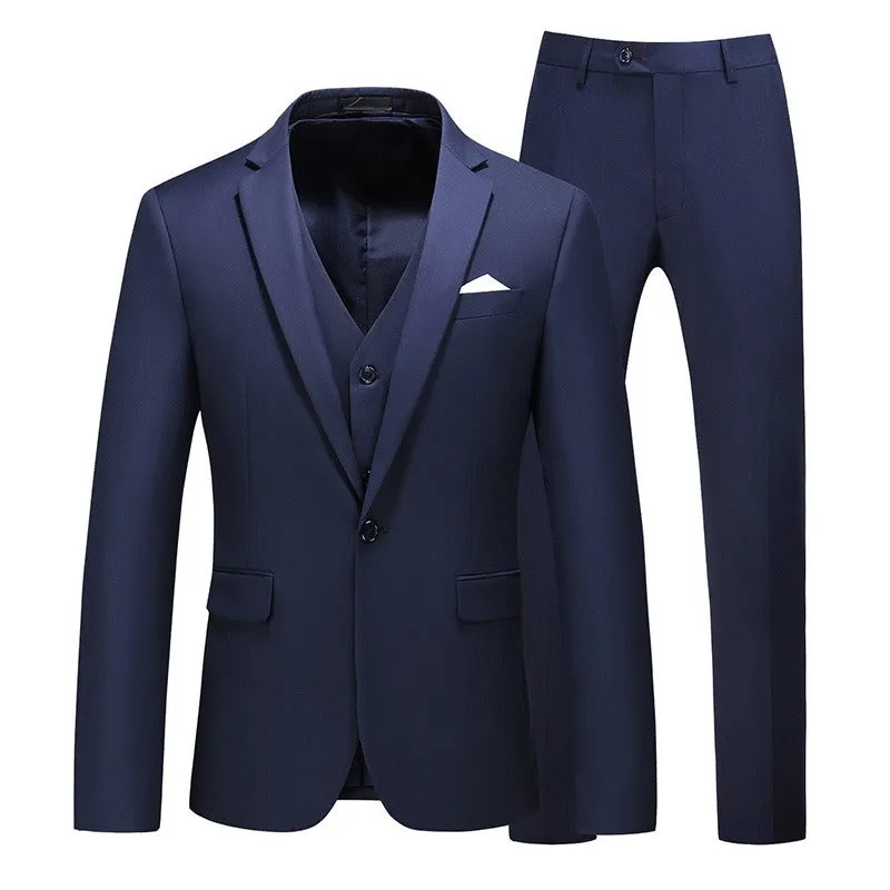 Men's Formal Wear Wedding Dress Tuxedo Banquet Slim Suit Office Wear Single Button 3 Pcs Suits | 711