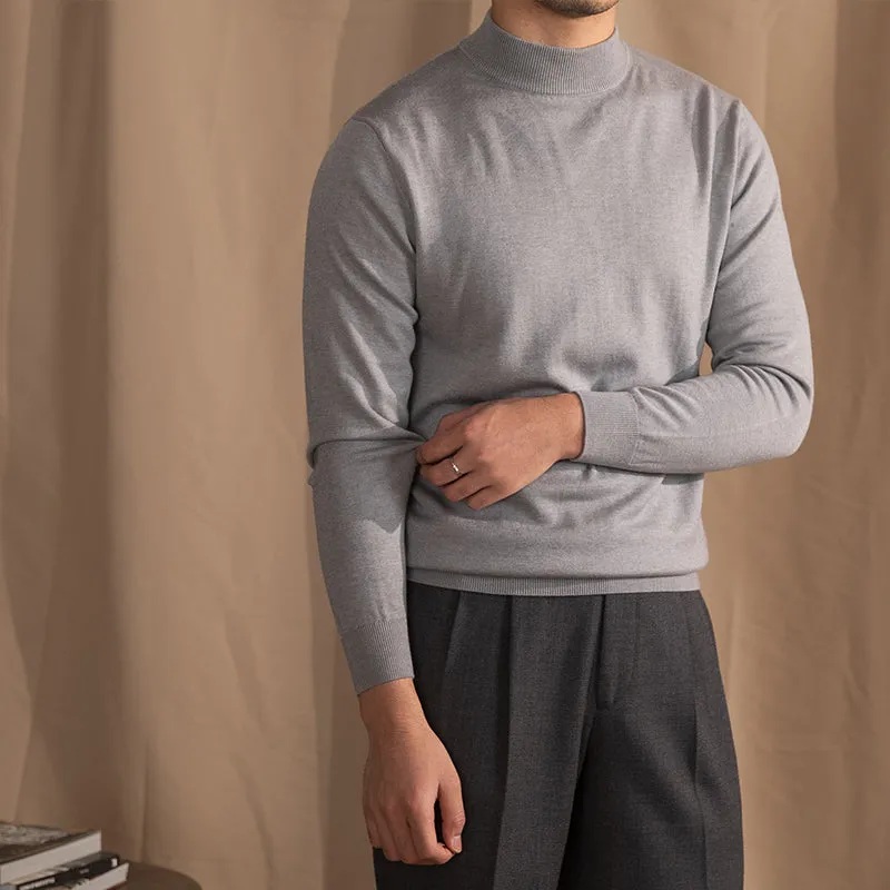 Men's Half Tall Neck Slim Sweater