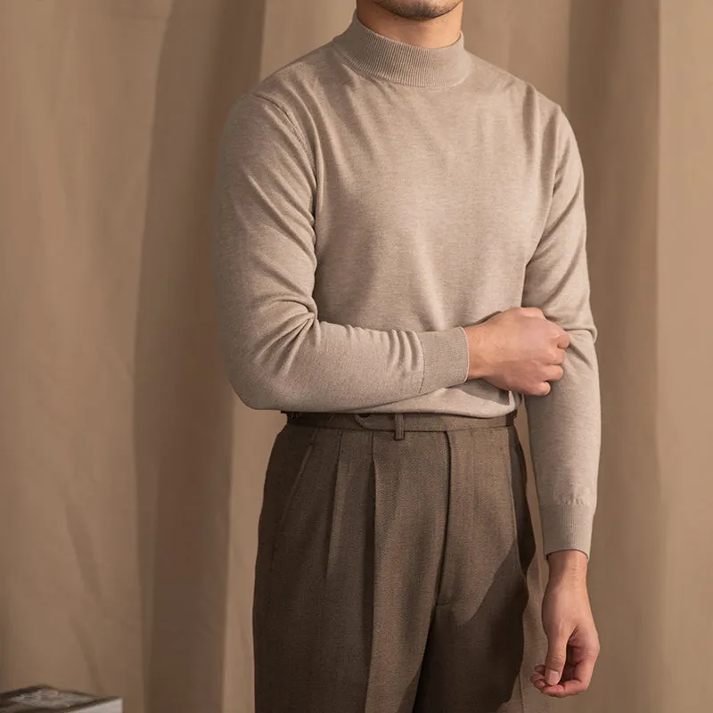 Men's Half Tall Neck Slim Sweater