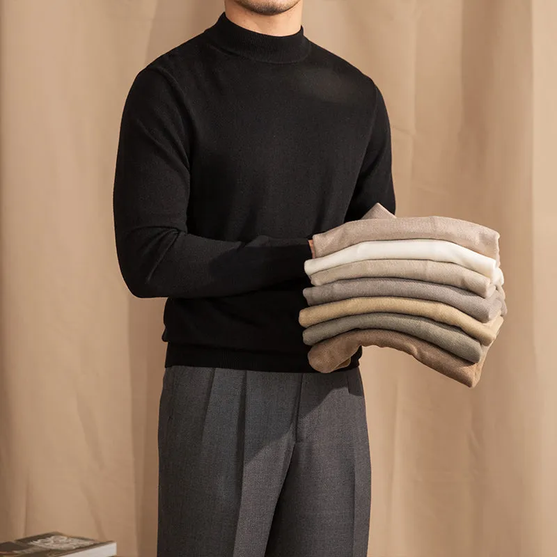 Men's Half Tall Neck Slim Sweater