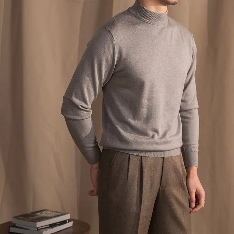 Men's Half Tall Neck Slim Sweater