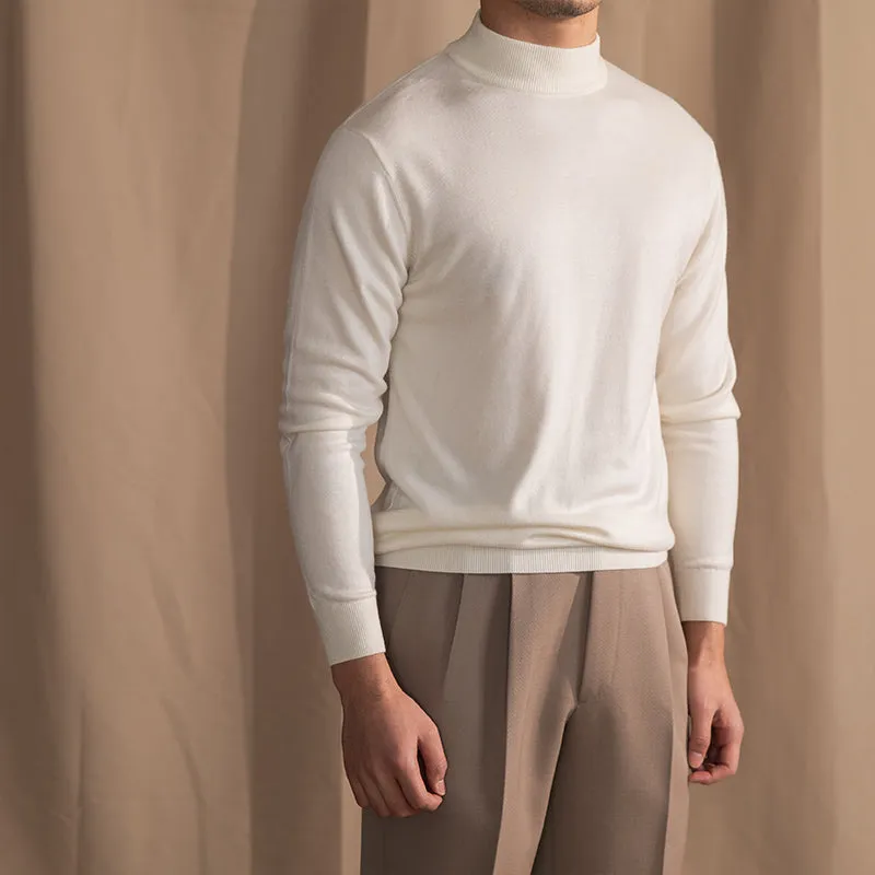 Men's Half Tall Neck Slim Sweater