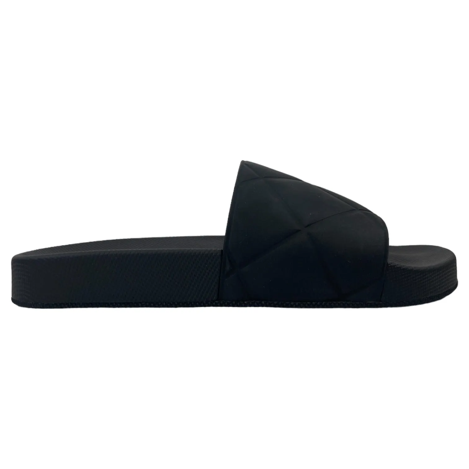 Men's Quilted Slides Black Size EU 40 / UK 6