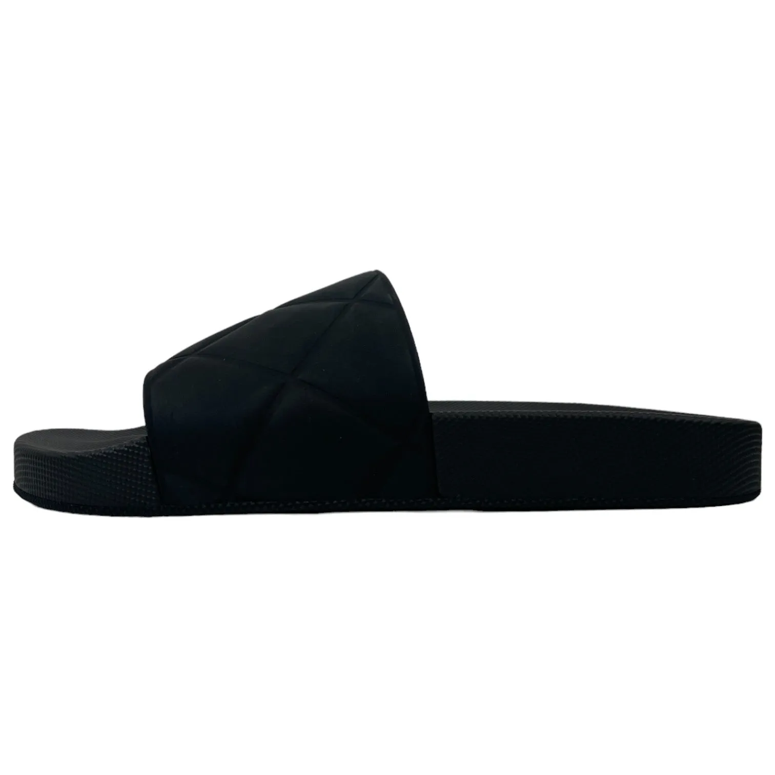 Men's Quilted Slides Black Size EU 40 / UK 6