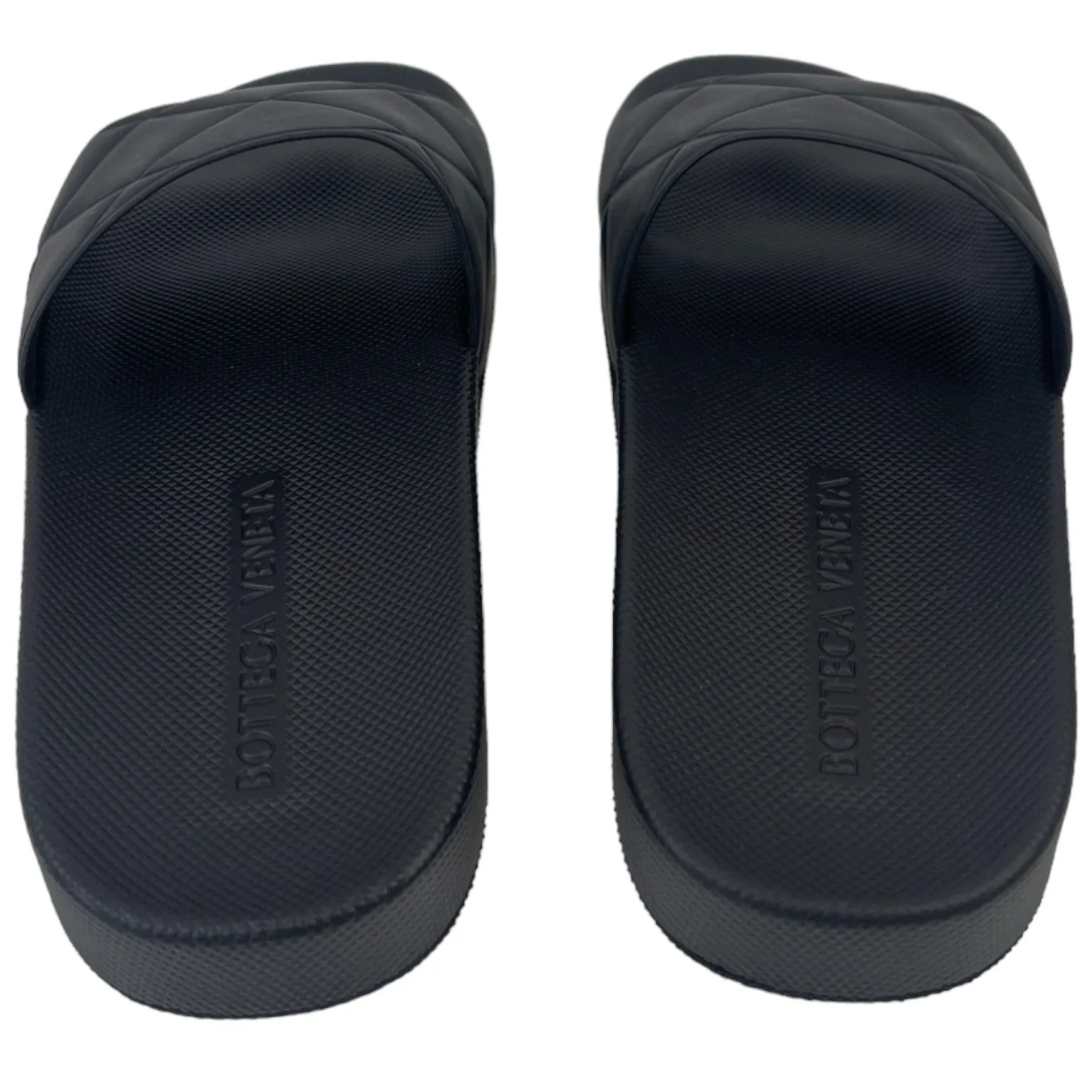 Men's Quilted Slides Black Size EU 40 / UK 6