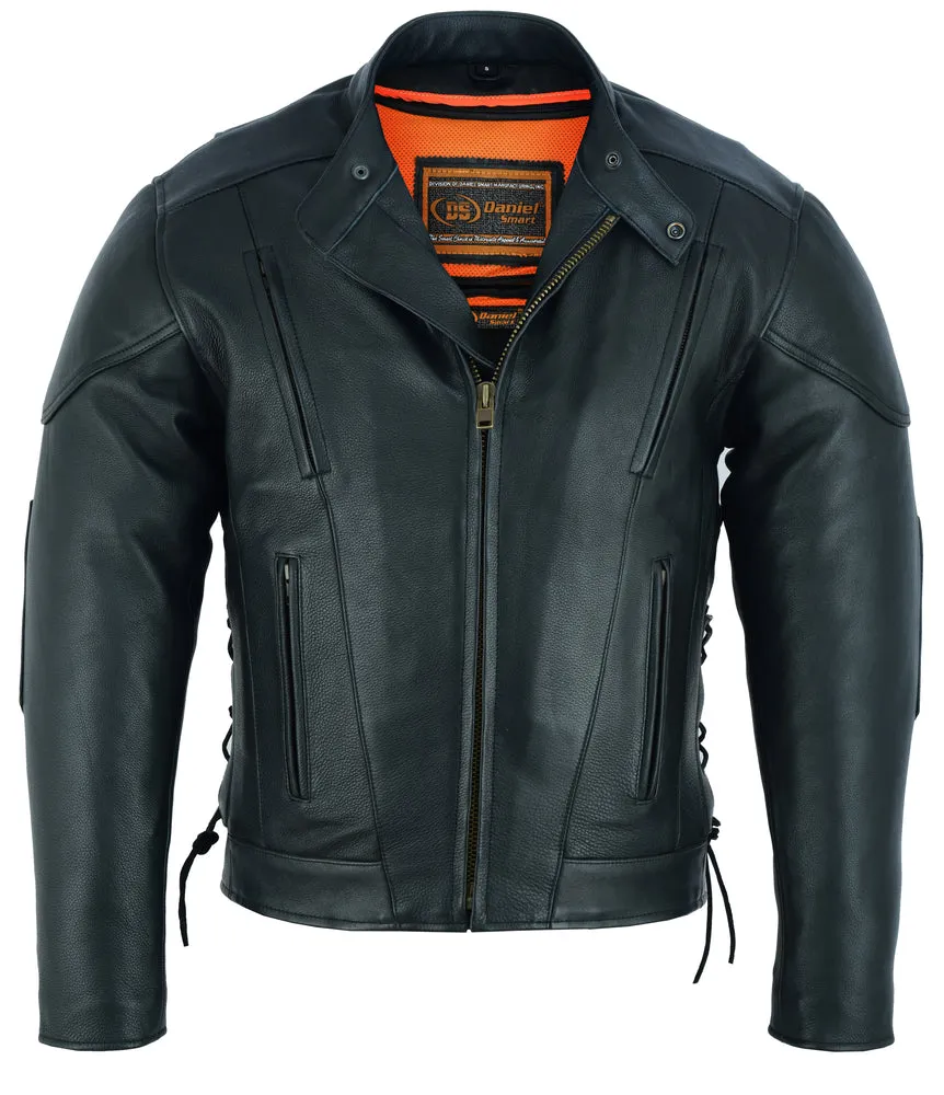 Men's Vented Motorcycle Jacket - Side Laces