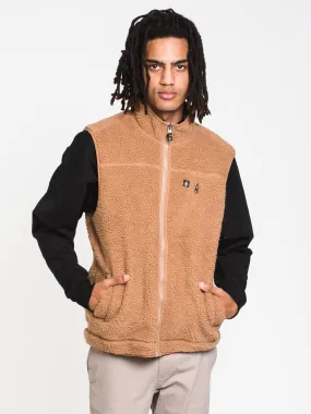 MENS VOLCOM X SHERPA VEST - TOBACCO - CLEARANCE