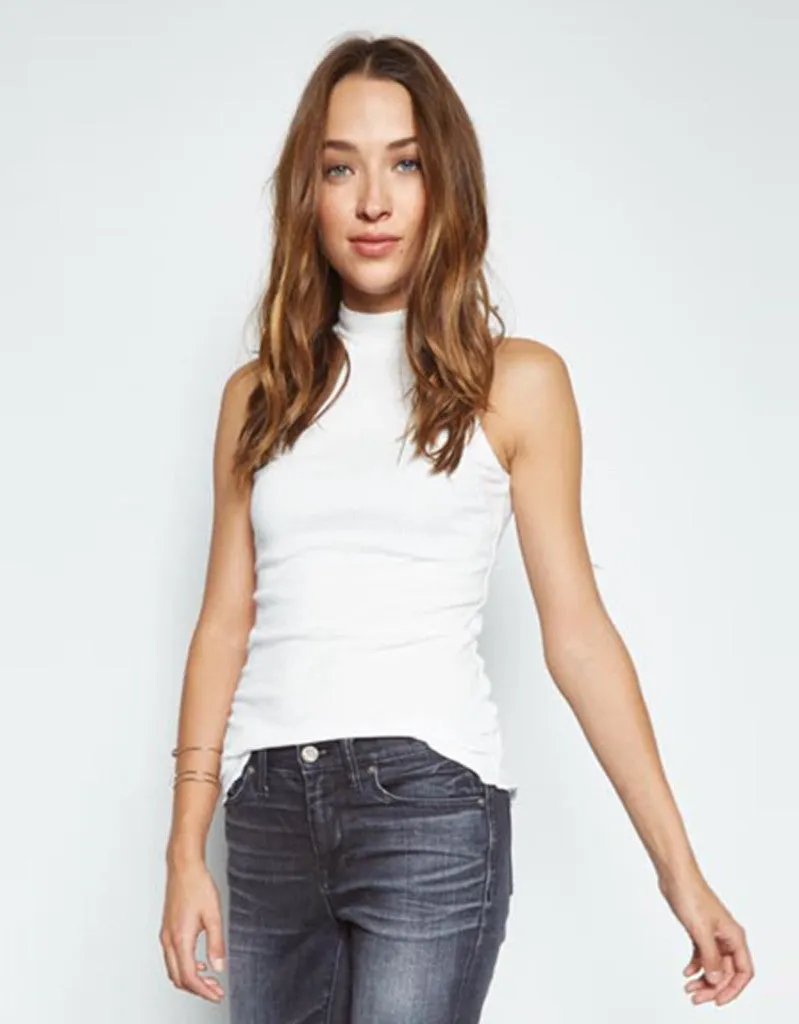 Michael Lauren Nixon Mock Neck Tank in White