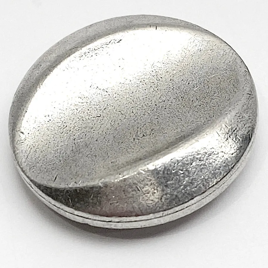 Mirage Circular Oval Pewter Button 7/8" Shank Back USA Made, #FJ-54