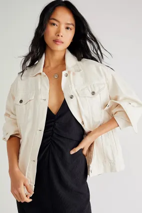 MISFIT ITEM - The Jolene Trucker Jacket by Free People (Ecru) // Size XS