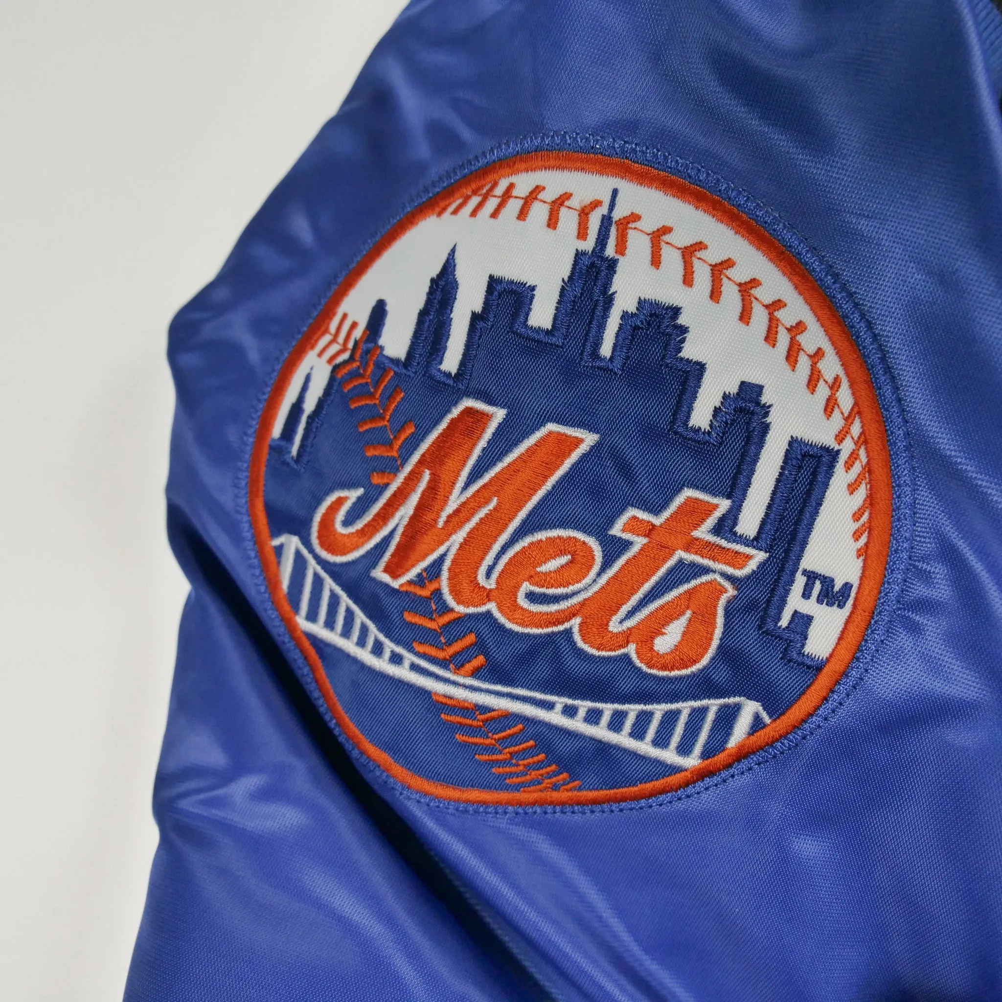 MLB Starter Satin Jacket Custom Exclusive New York Mets (Black Alternate)