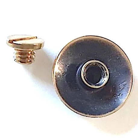 Morning Star Brass 5/8" Concho Button with Screw Back # WN23B CH