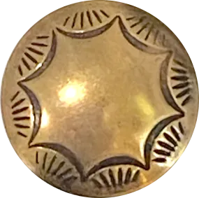 Morning Star Brass 5/8" Concho Button with Screw Back # WN23B CH