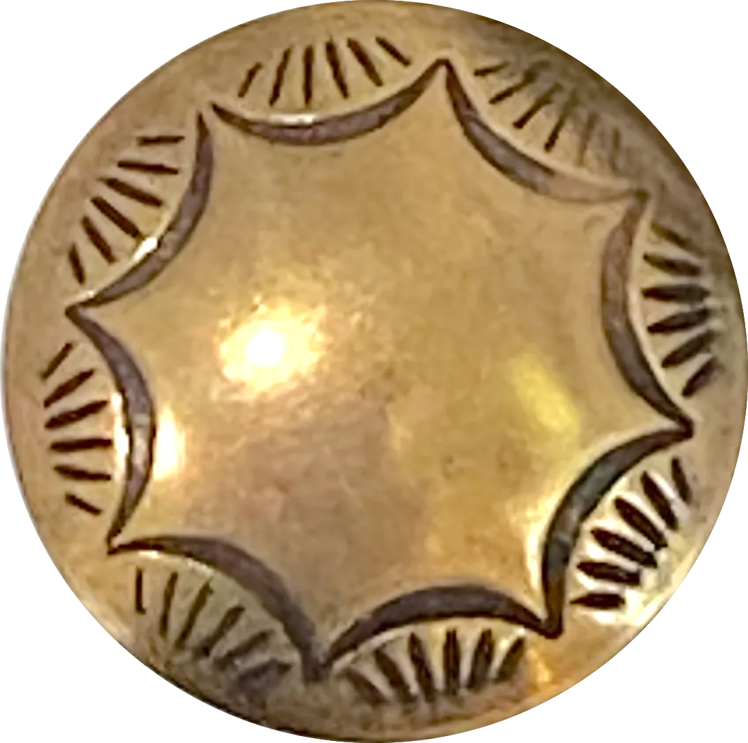 Morning Star Brass 5/8" Concho Button with Screw Back # WN23B CH