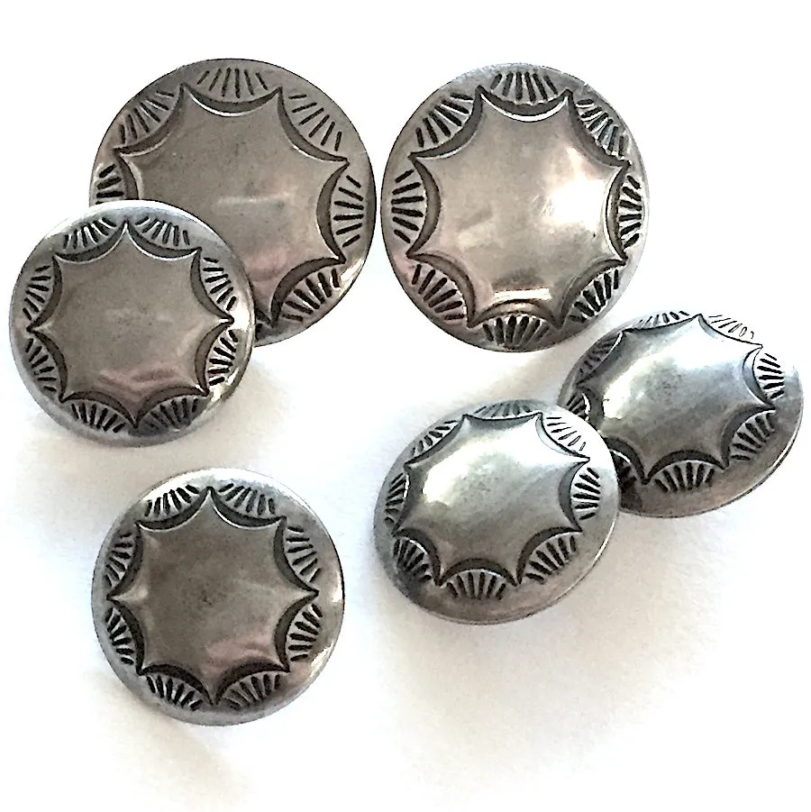 Morning Star Silver Concho Button 5/8"  # WN23