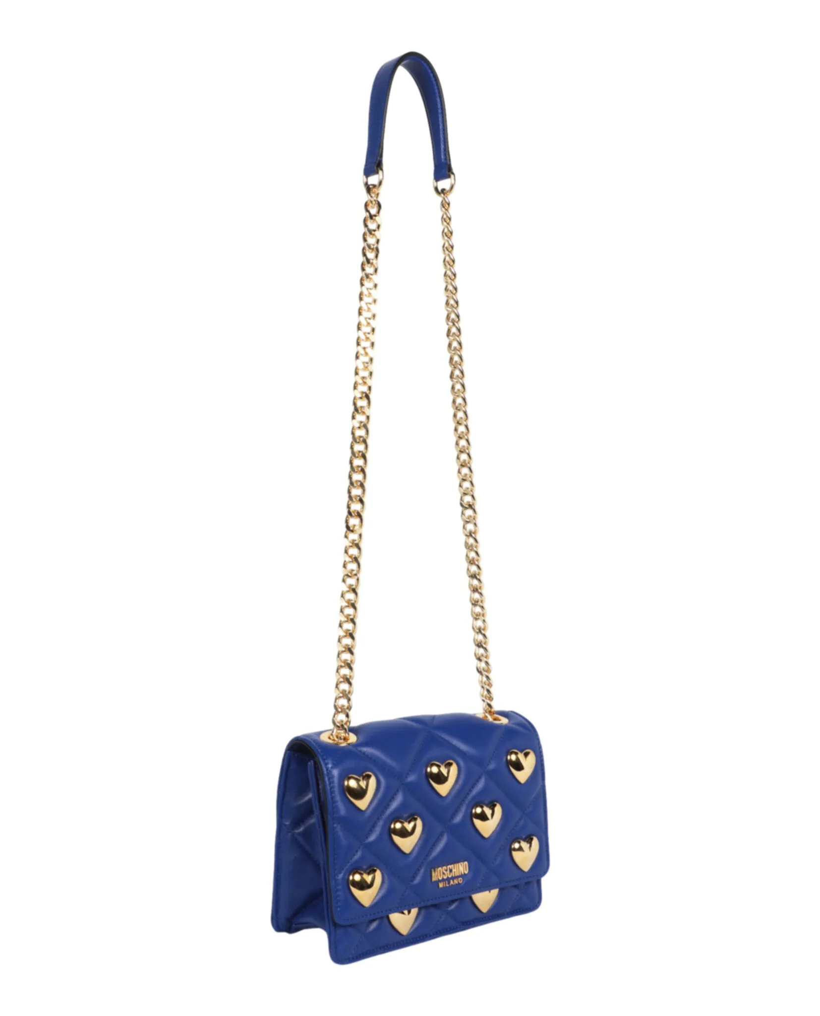 Moschino Heart Studs Quilted Crossbody Bag