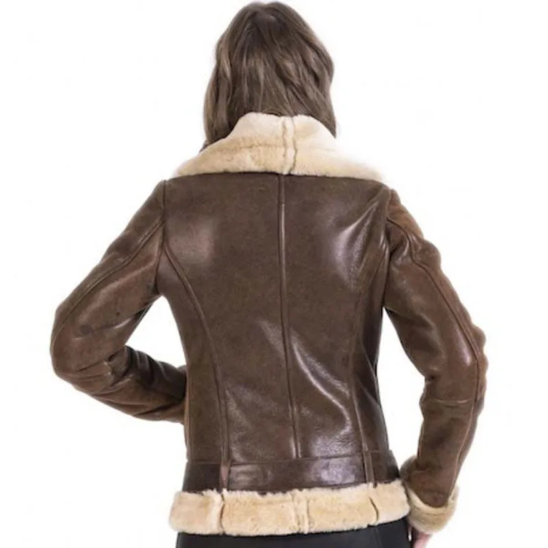 New Best Style B3 Bomber Jacket Womens Shearling Aviator