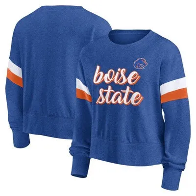 New - NCAA Boise State Broncos Women's Crew Neck Fleece Sweatshirt - XL