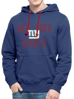 New York Giants 47 Brand Blue Cross-Check Pullover Hoodie Sweatshirt