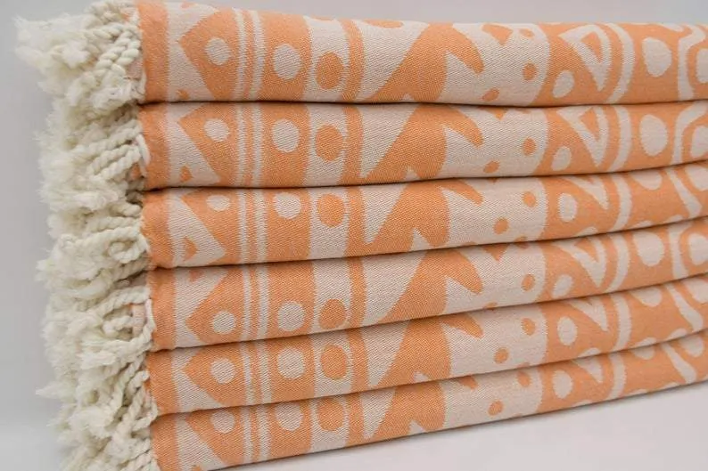 Orange Mandala 100% Cotton Towel