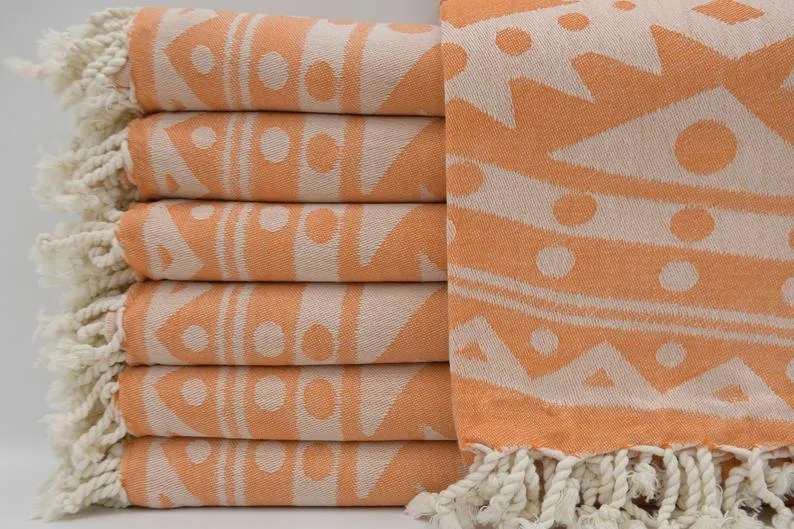 Orange Mandala 100% Cotton Towel