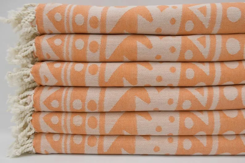 Orange Mandala 100% Cotton Towel