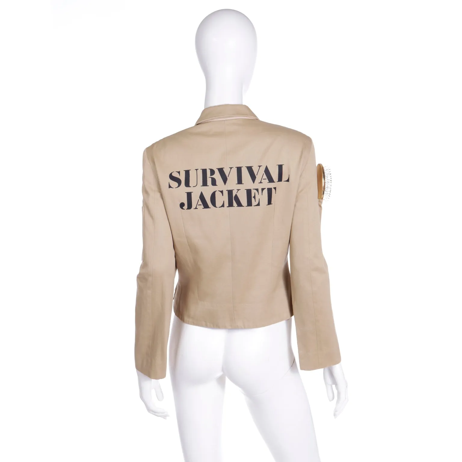 Original 1991 Rare Franco Moschino Couture Runway Survival Jacket w Tools