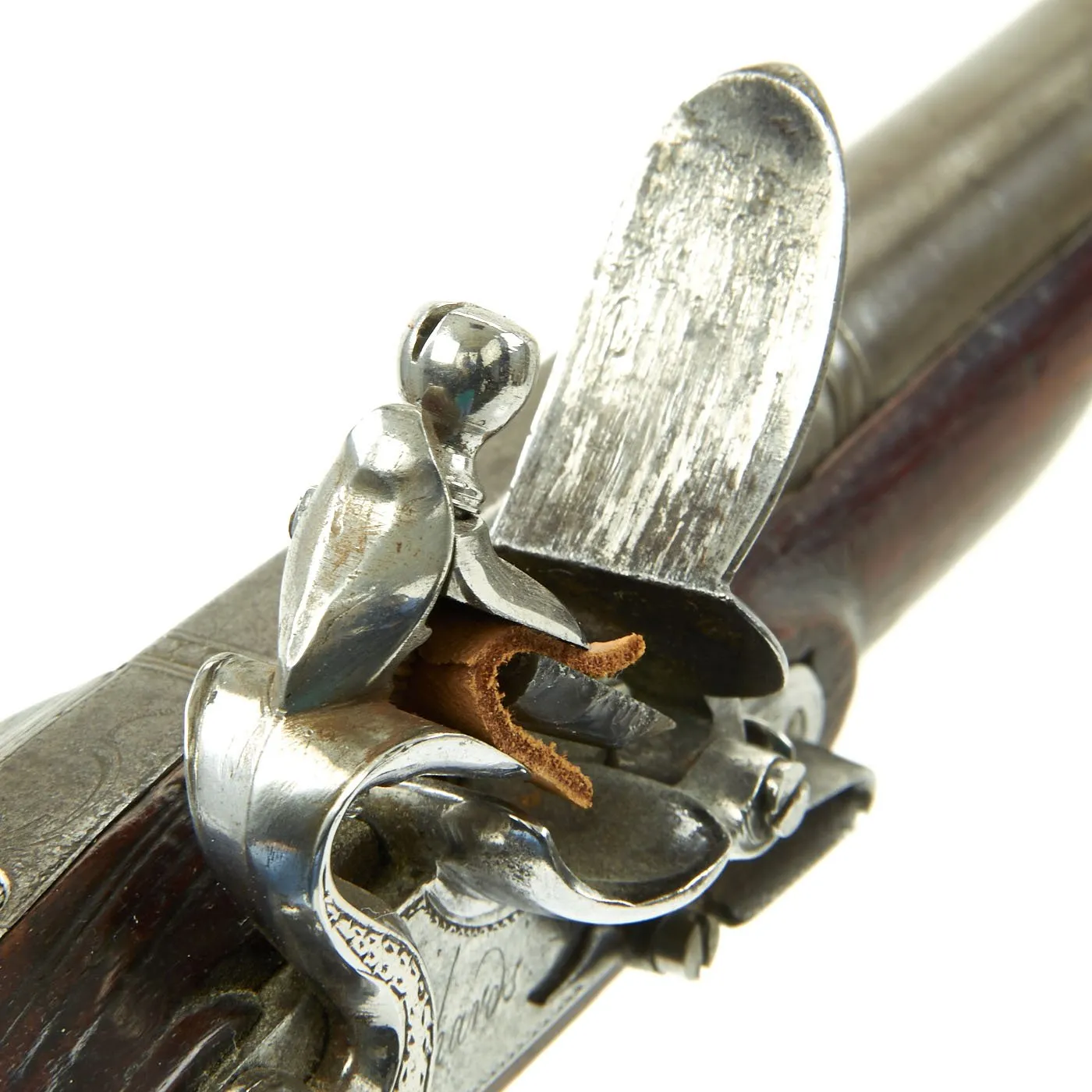 Original British Napoleonic Flintlock Overcoat Pistol by T. Richards of London - c. 1800