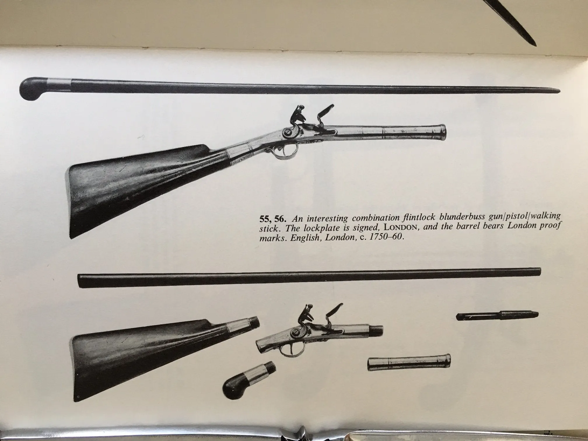 Original English 1810 Flintlock Convertible Combination Pistol and Fowling Gun by Perry of London in Custom Wood Case