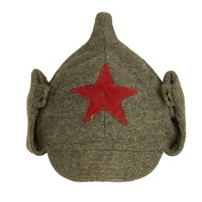 Original Soviet USSR Pre-WWII M36 Budenovka Infantry Winter Cap