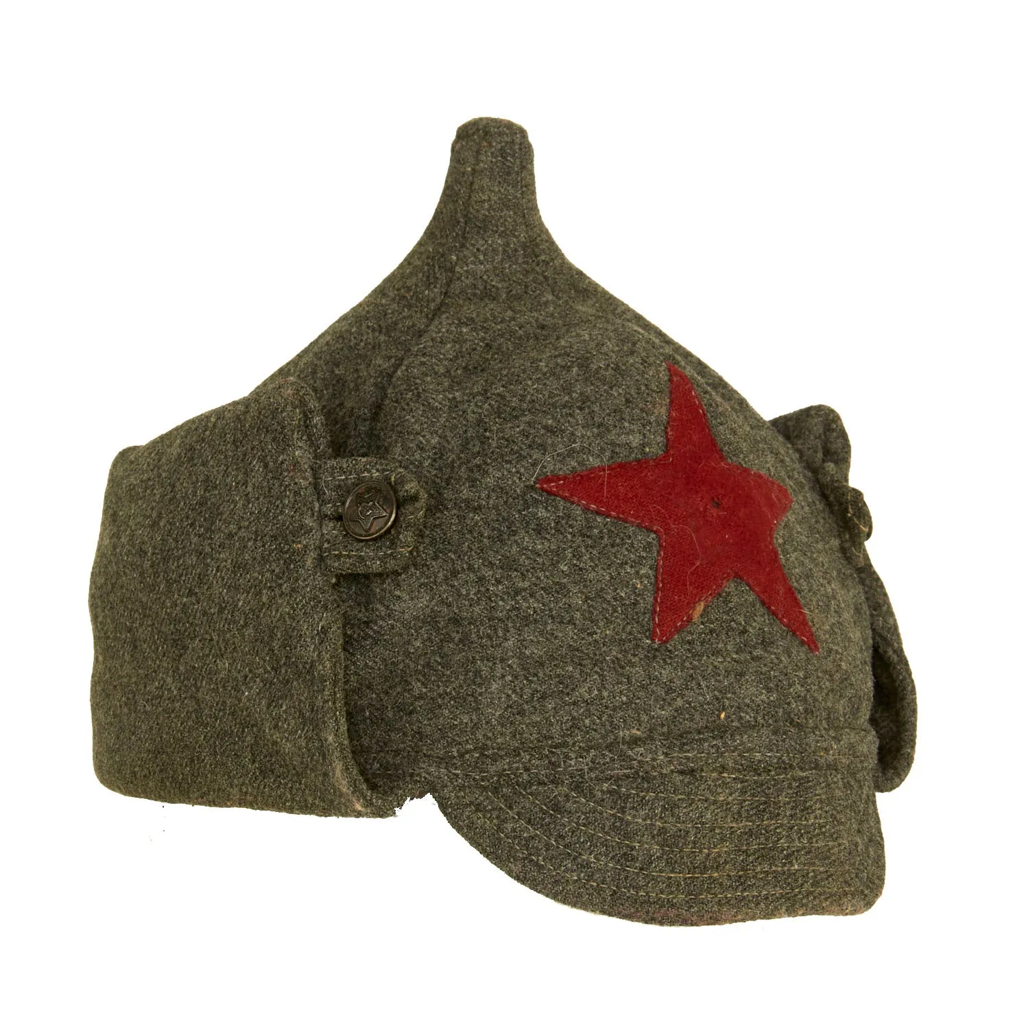 Original Soviet USSR Pre-WWII M36 Budenovka Infantry Winter Cap