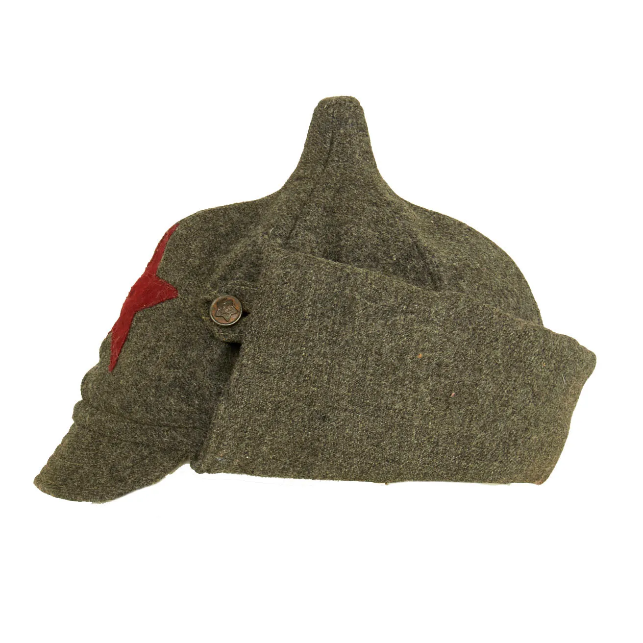 Original Soviet USSR Pre-WWII M36 Budenovka Infantry Winter Cap