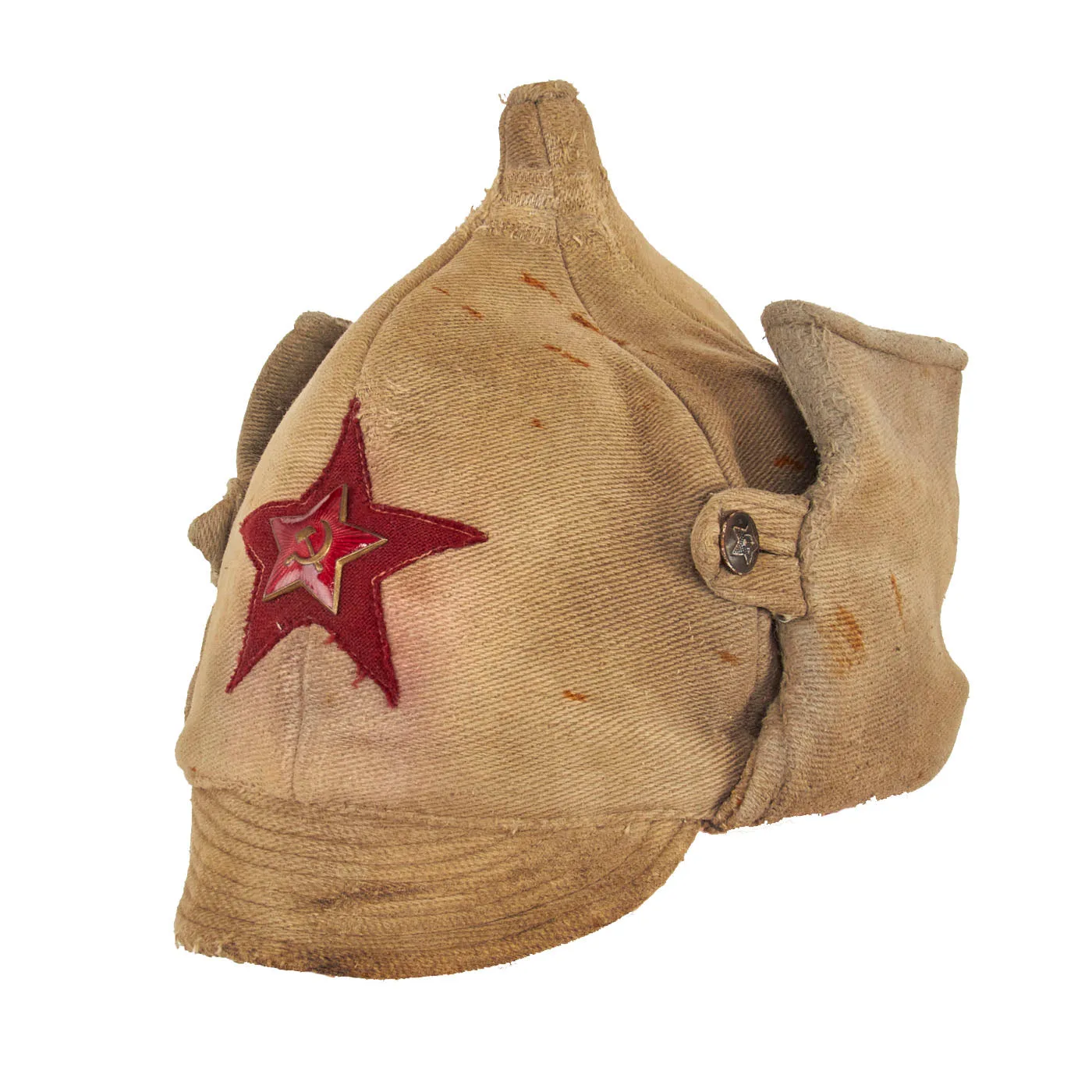 Original Soviet WWII M27 Budenovka Winter Cap - Dated 1939