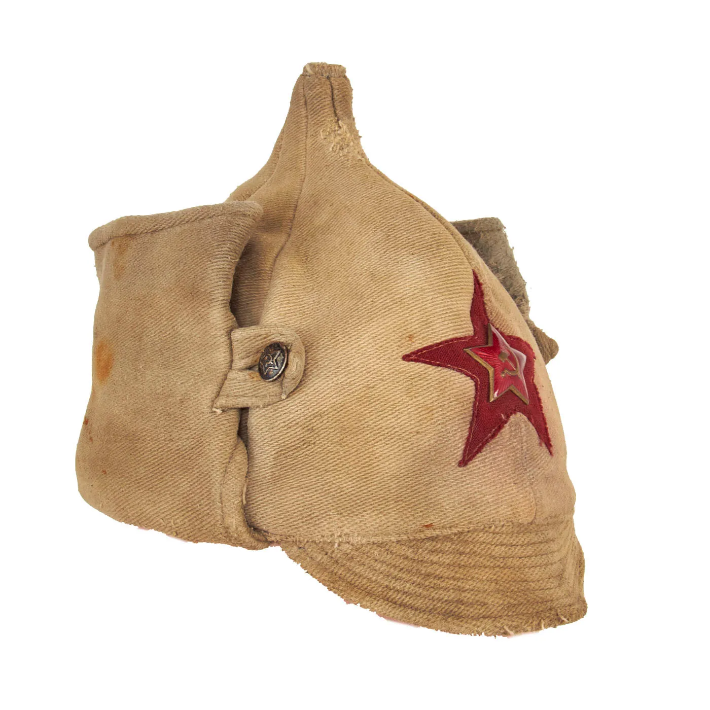 Original Soviet WWII M27 Budenovka Winter Cap - Dated 1939