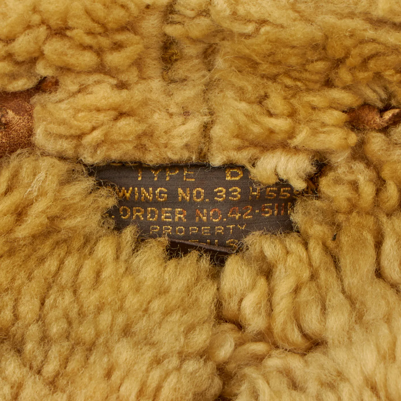 Original U.S. WWII Manhattan Project B-3 Sheepskin Bomber Jacket - Size 42