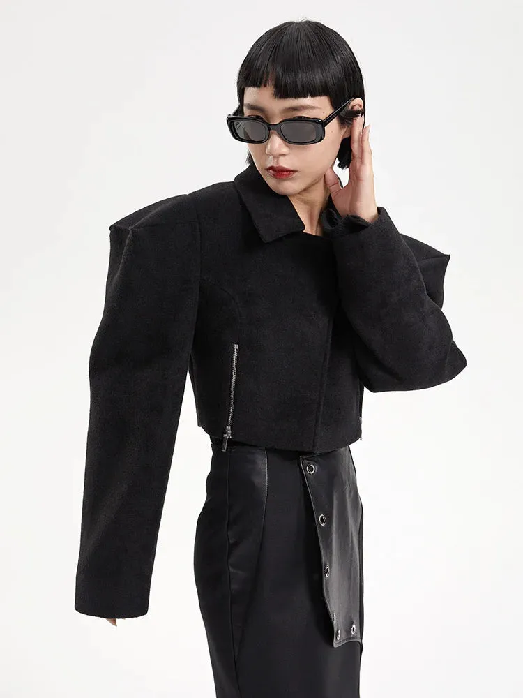 Osamu Cropped Zipper Coat