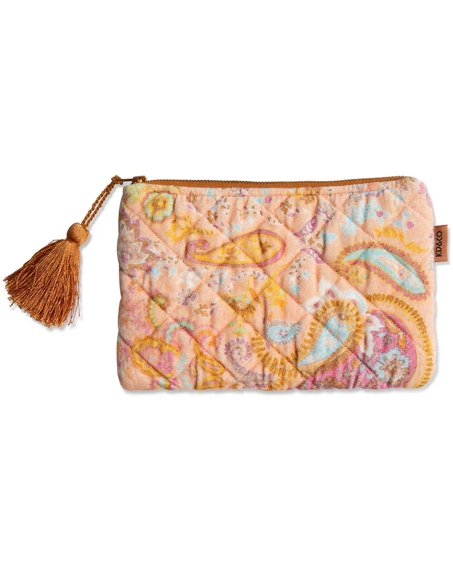 Paisley Paradise Velvet Cosmetic Purse