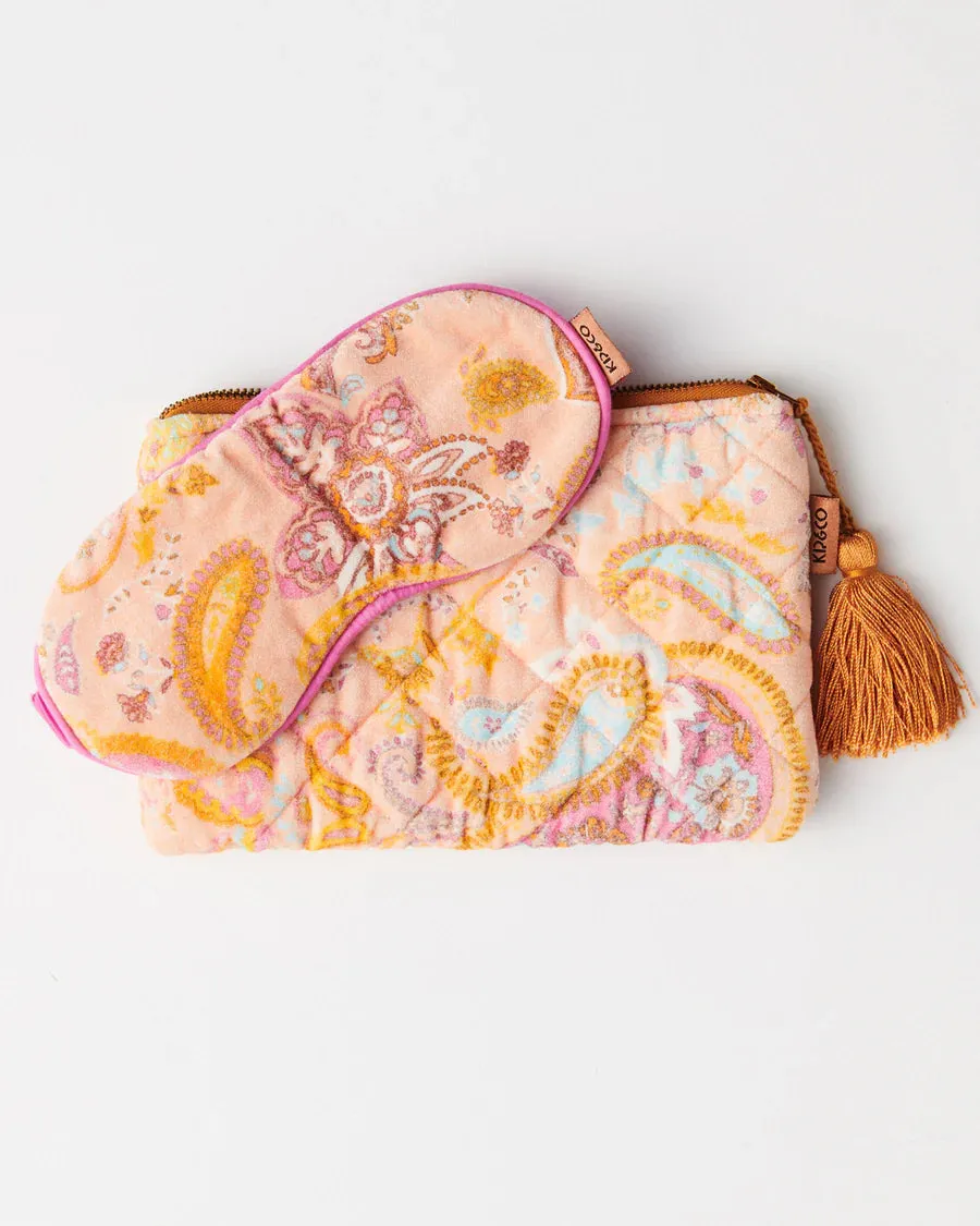 Paisley Paradise Velvet Cosmetic Purse