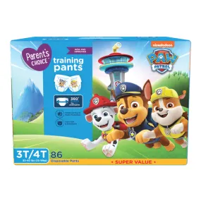 Parent's Choice 3T/4T Paw Patrol Training Pants, 86/Case