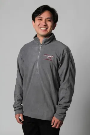 Pearl Grey 1/2 Zip Microfleece Pullover