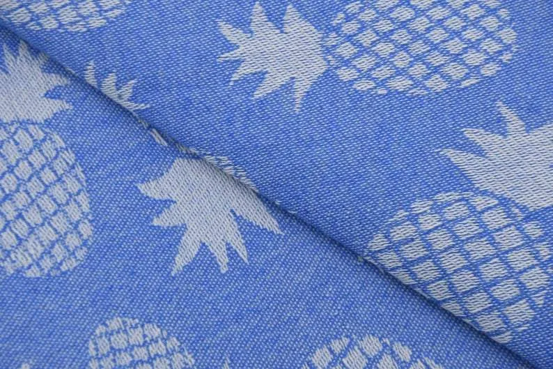 Pineapple Blue 100% Cotton Towel