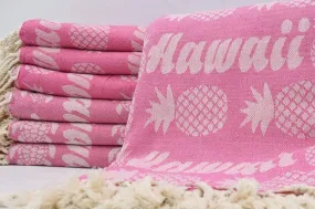 Pineapple Hawaii Pink 100% Cotton Towel