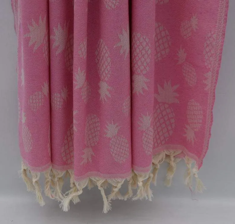 Pineapple Pink 100% Cotton Towel