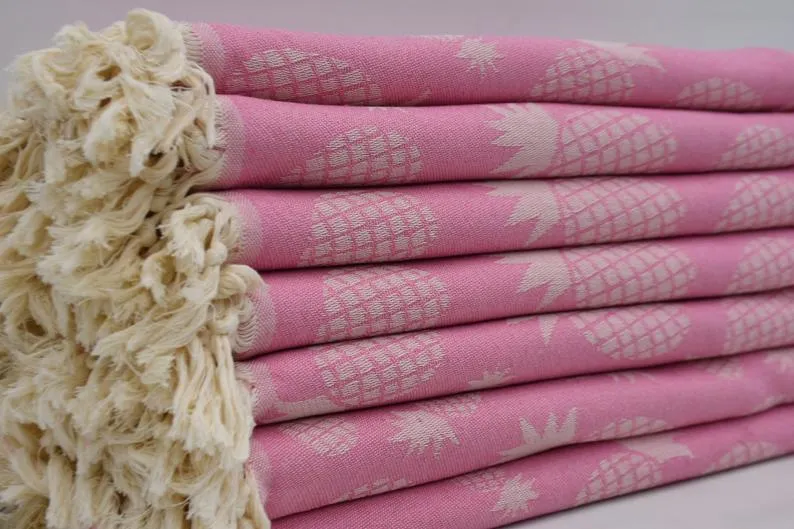 Pineapple Pink 100% Cotton Towel