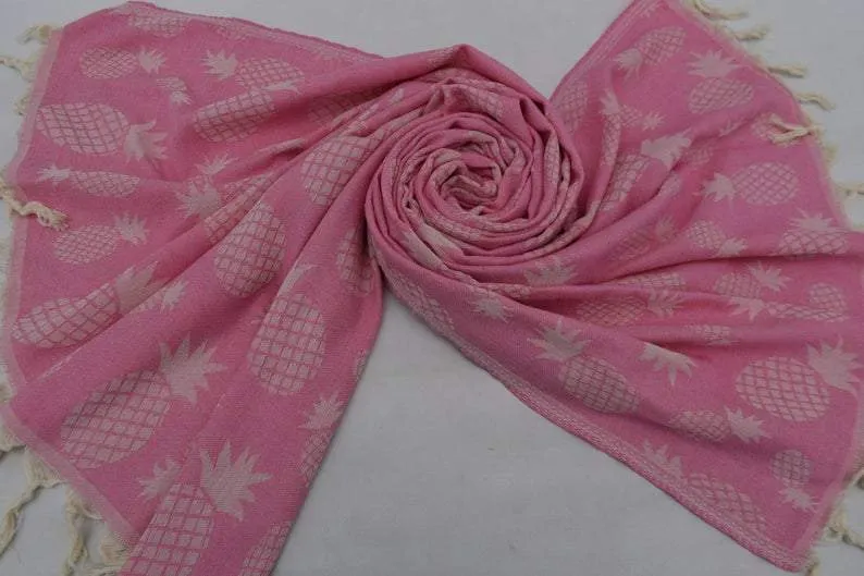 Pineapple Pink 100% Cotton Towel