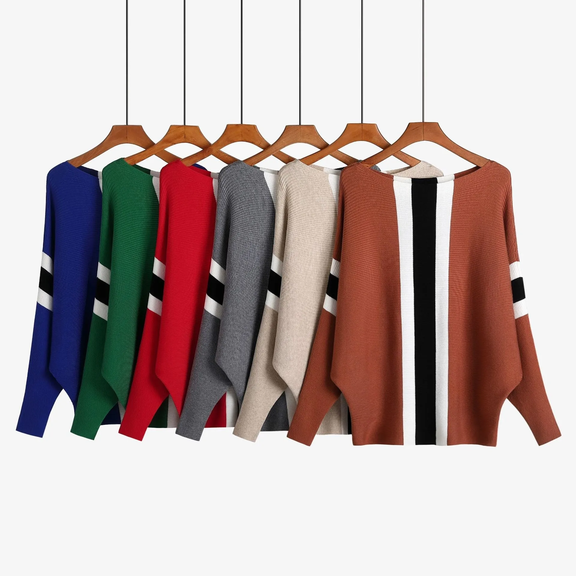 Pre Order:  Boat Neck Knit Loose Sweater