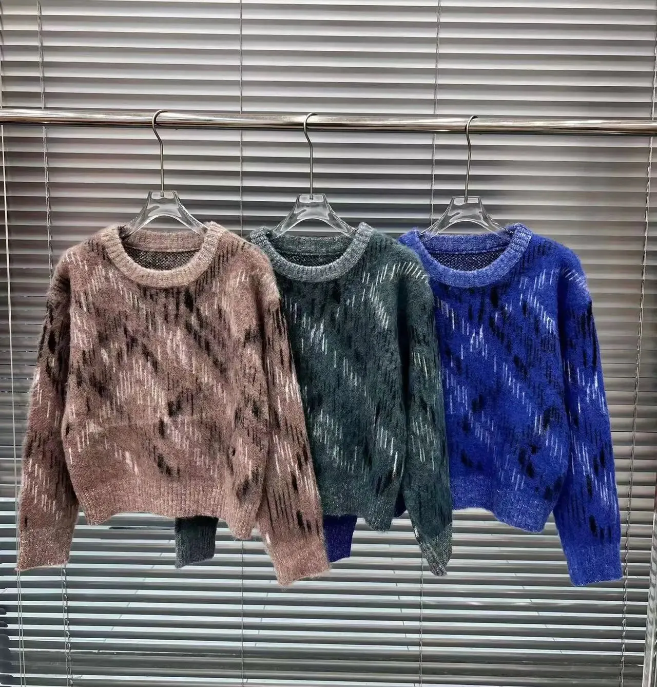 Pre Order:  Faint Plaid Knit Sweater