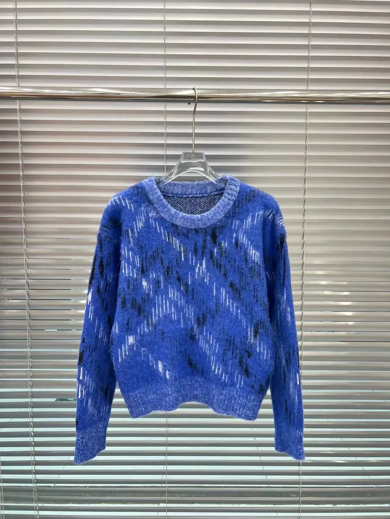 Pre Order:  Faint Plaid Knit Sweater