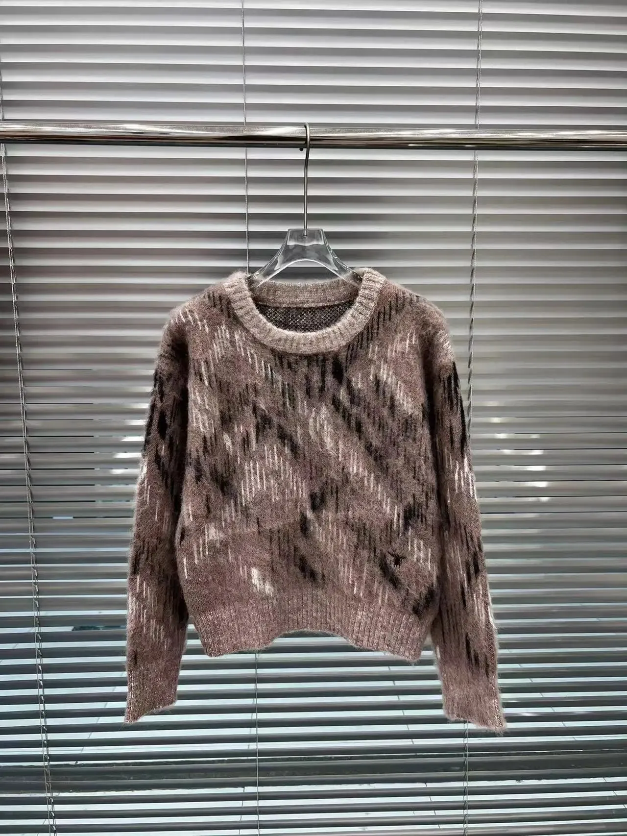 Pre Order:  Faint Plaid Knit Sweater